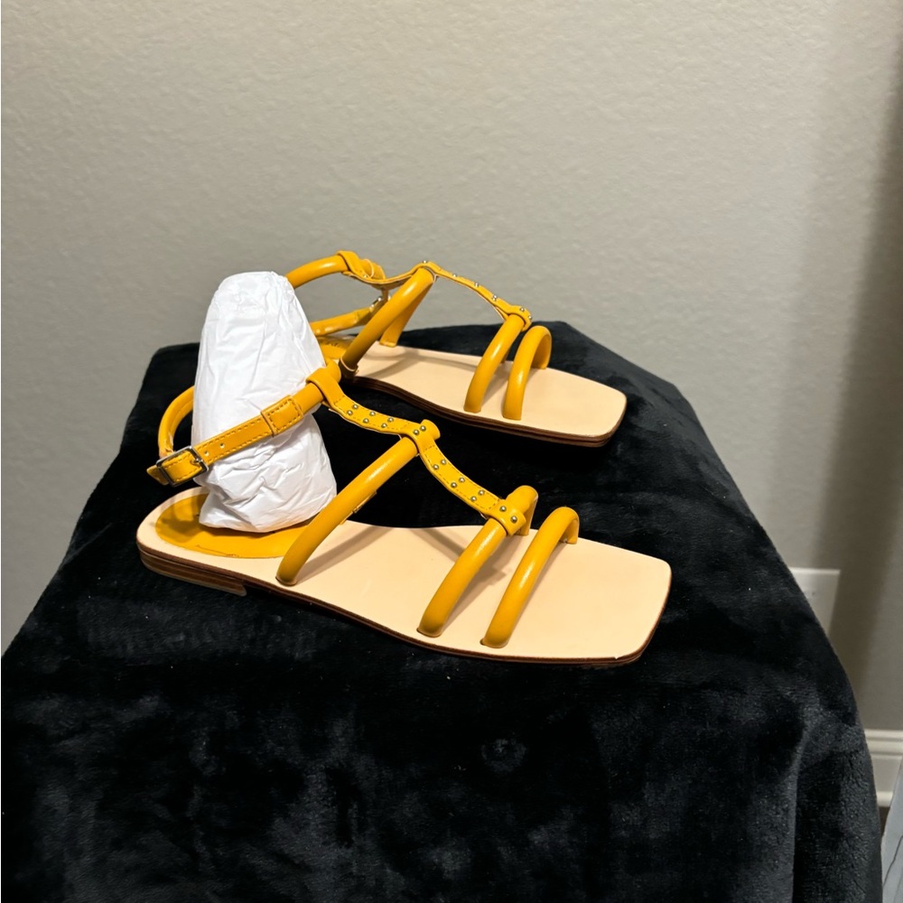 Yellow Strappy Sandals